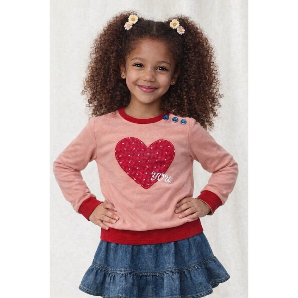 Matilda Jane Girls Valentines Love You heart Sweatshirt Top Size‎ 10